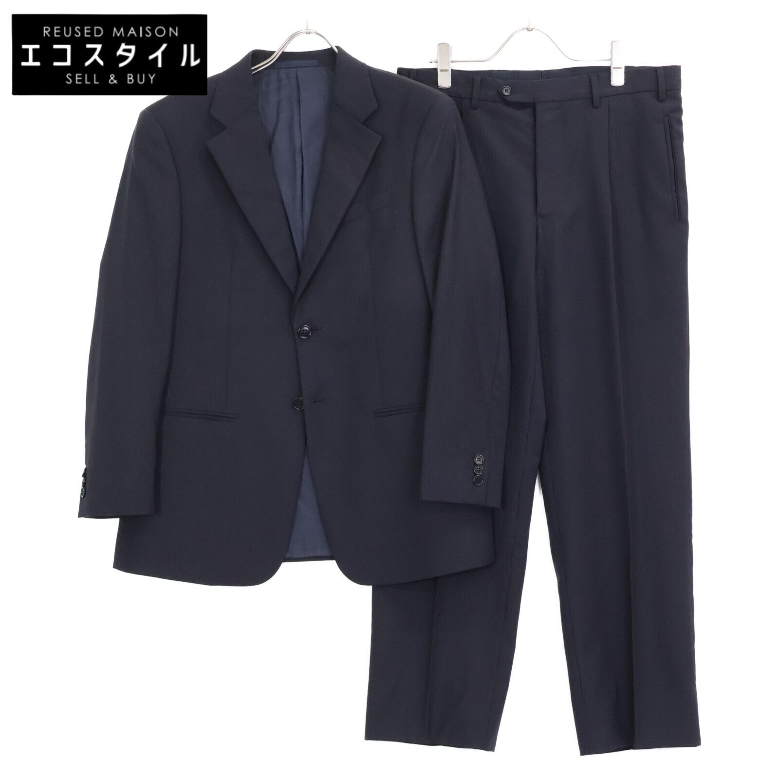 ARMANI COLLEZIONI アルマーニコレッツォーニ ﾈｲﾋﾞｰ 2B80ED ｻｲﾄﾞﾍﾞﾝﾂｽｰﾂｾｯﾄｱｯﾌﾟ 48
