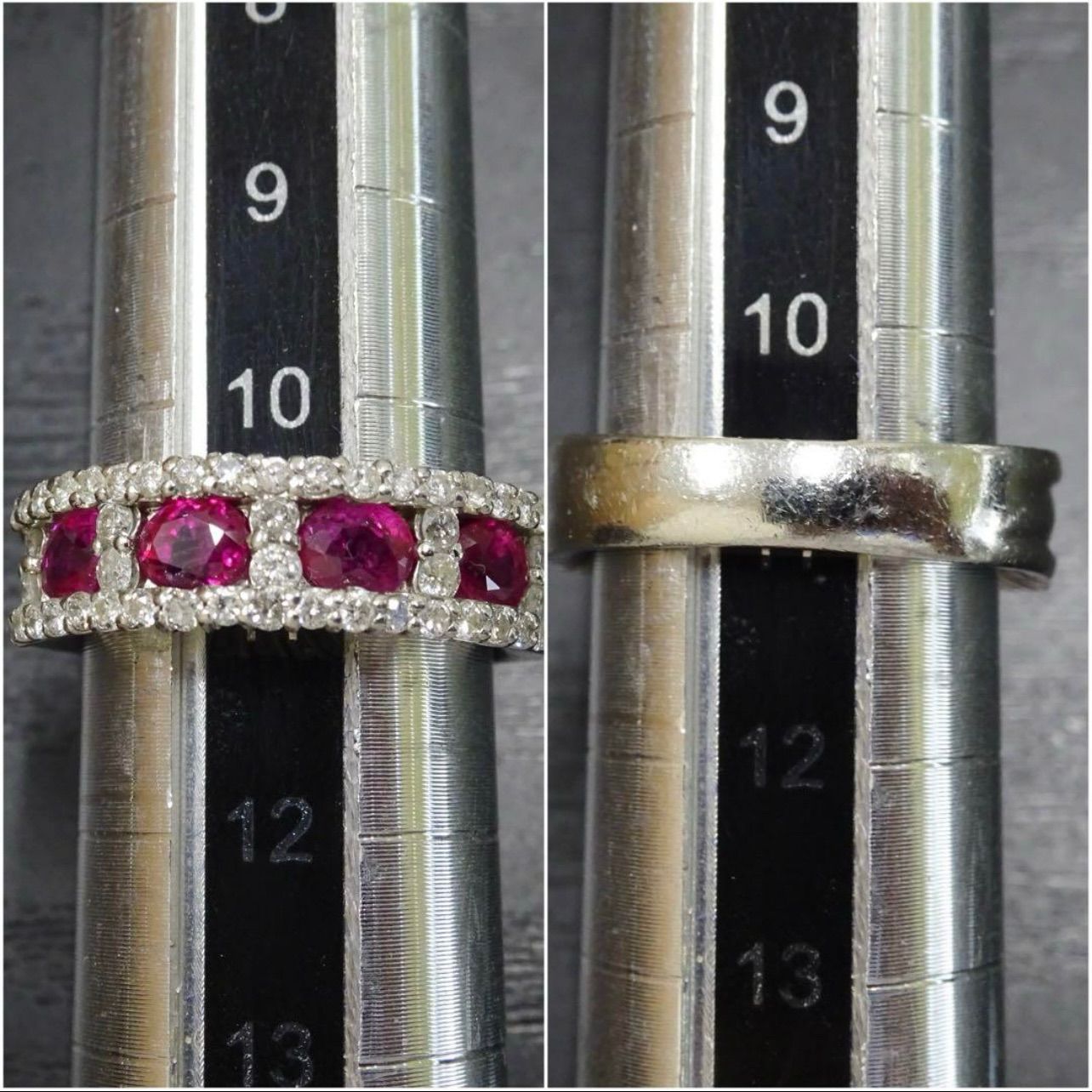 プラチナ pt900 天然ルビー1.22ct 天然ダイヤモンド0.59ct デザイン 