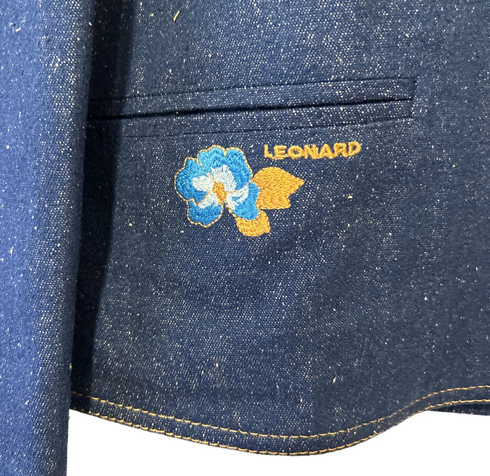 RE257 LEONARD レオナール デニムジャケット レディース ネイビー 紺 