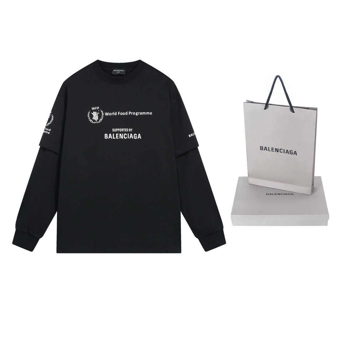 Balenciaga バレンシアガ シャツ 長袖 バックロゴ プリント BALENCIAGA - 2019ss BALENCIAGA 国内正規品 バックプリントロゴ