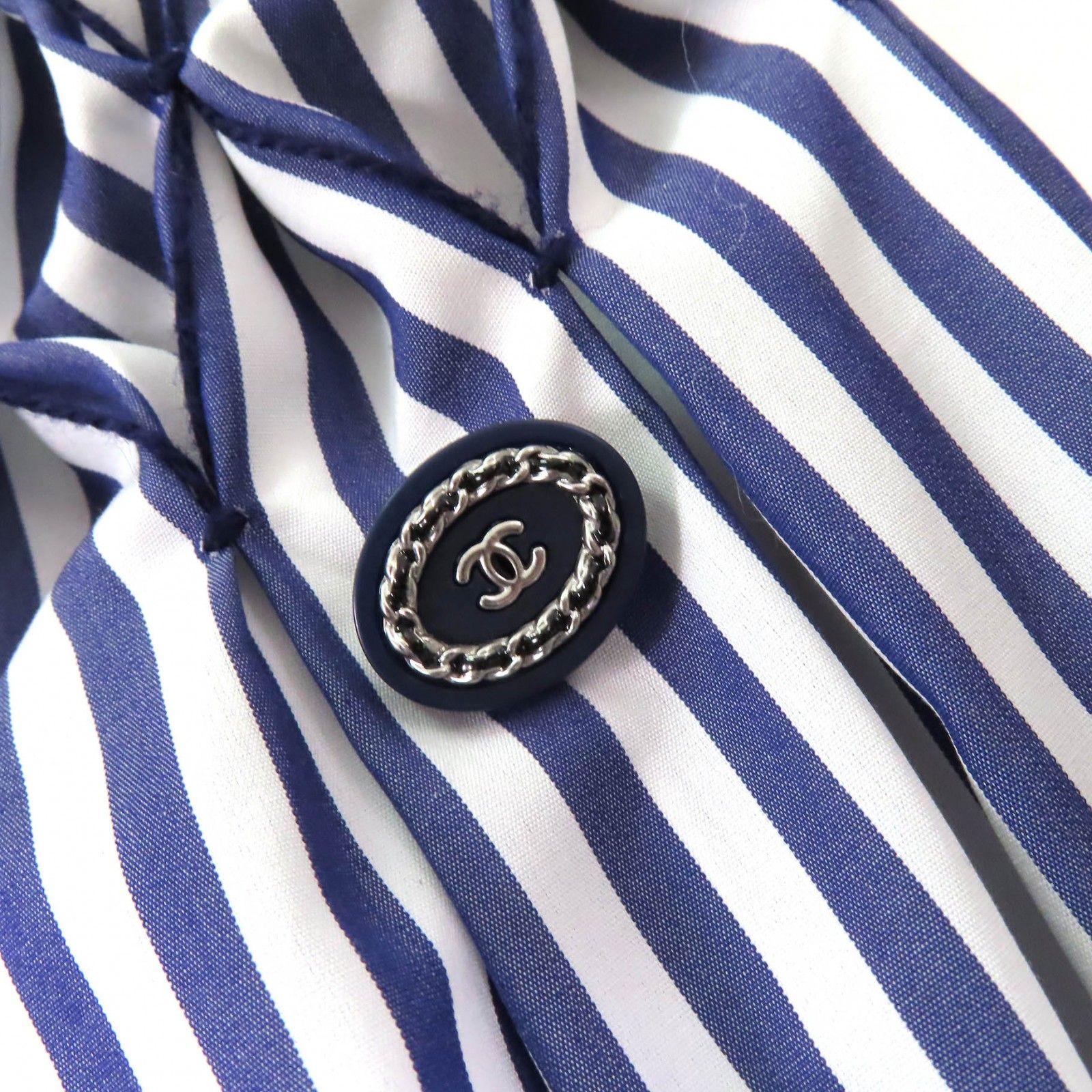 美品△CHANEL シャネル P60279 コットン100％ ココマークパーツ