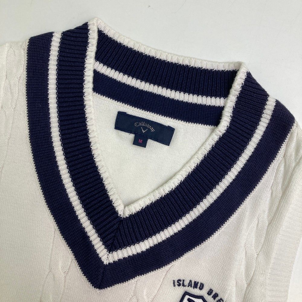 サイズ：M CALLAWAY キャロウェイ ニットベスト ホワイト系