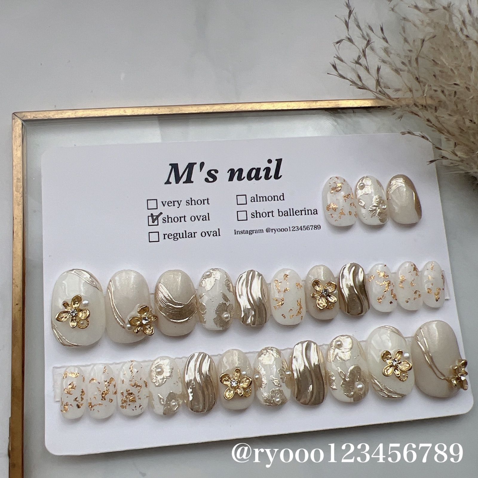 オーダーメイド/匿名配送可能/ネイルチップ25枚入り/全サイズ入り 