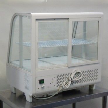 2015年製 RT-100L 照明付 卓上 対面 冷蔵ショーケース W680D450H670mm 100L 4面ガラス 後扉 棚1段 39kg ケーキケース