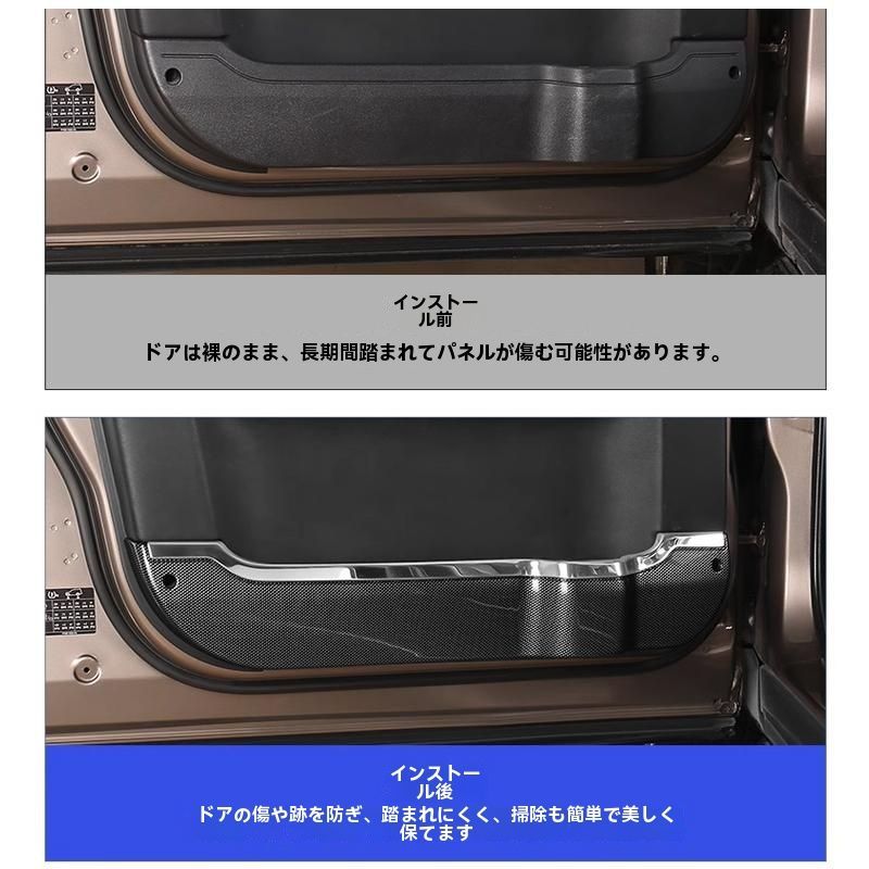 ◆ランドローバー ディスカバリー4 ドアキックガード インテリアプロテクター カーボン調 4枚セットsq FFCRYSTALESIA_COM