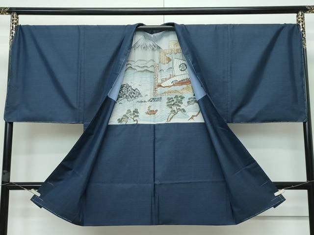 平和屋着物□極上 男性 本場大島紬 アンサンブル・長襦袢セット キング  