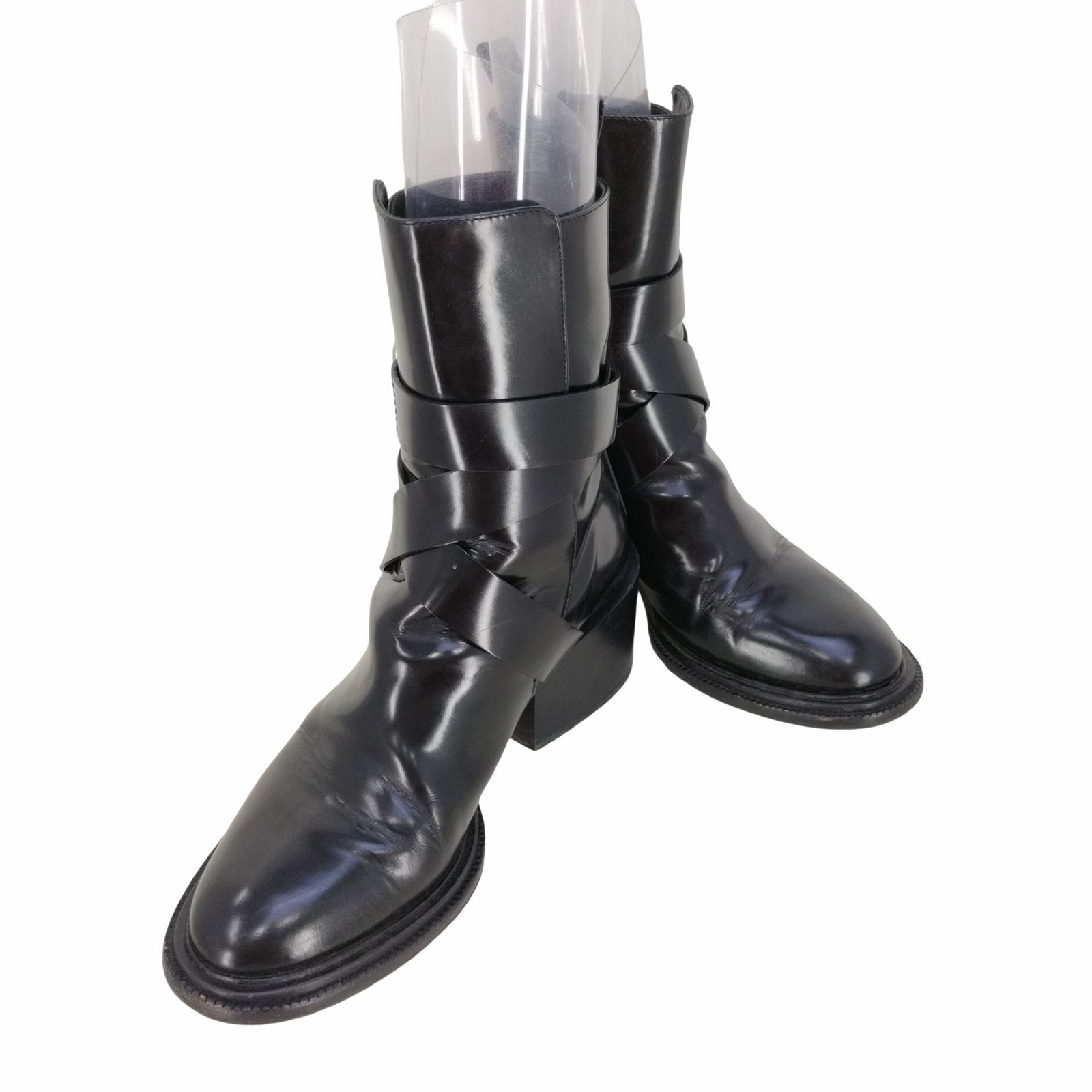 ジルサンダー JIL SANDER イタリア製 クロスストラップブーツ 