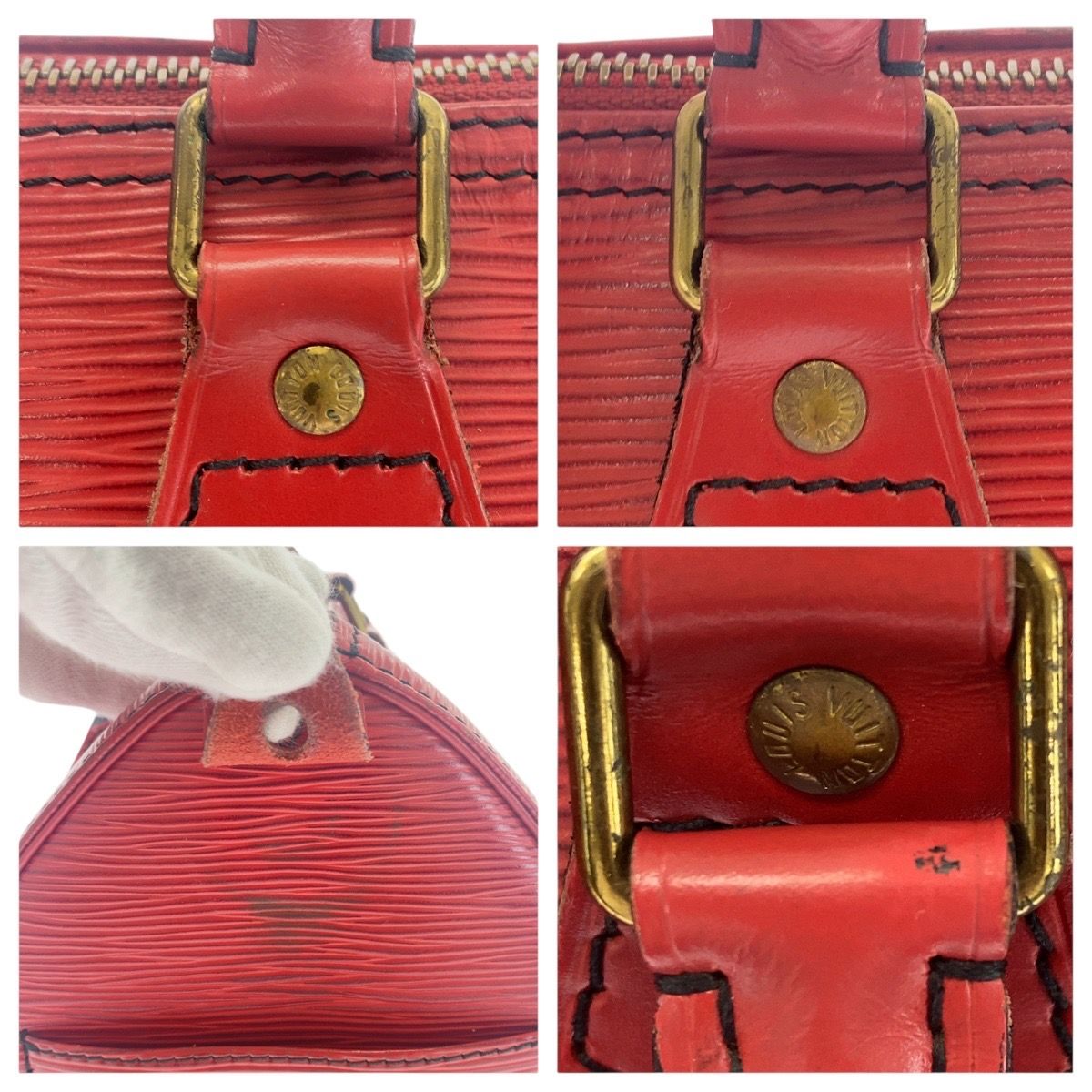 LOUIS VUITTON ルイヴィトン エピ スピーディ25 レッド 赤 ゴールド  