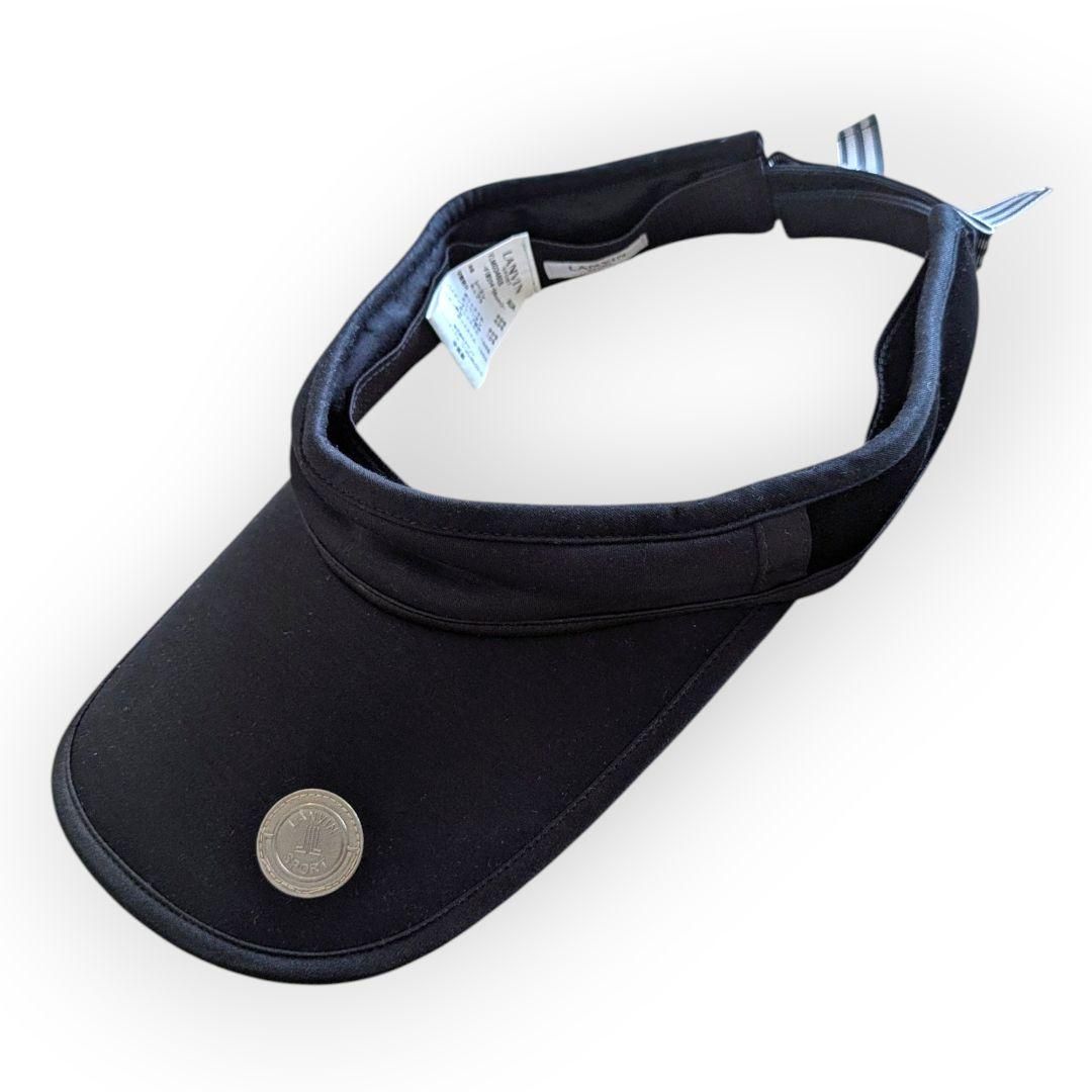 2点ランバンスポール つば広2way帽子バイザーと青黒のタートルネック