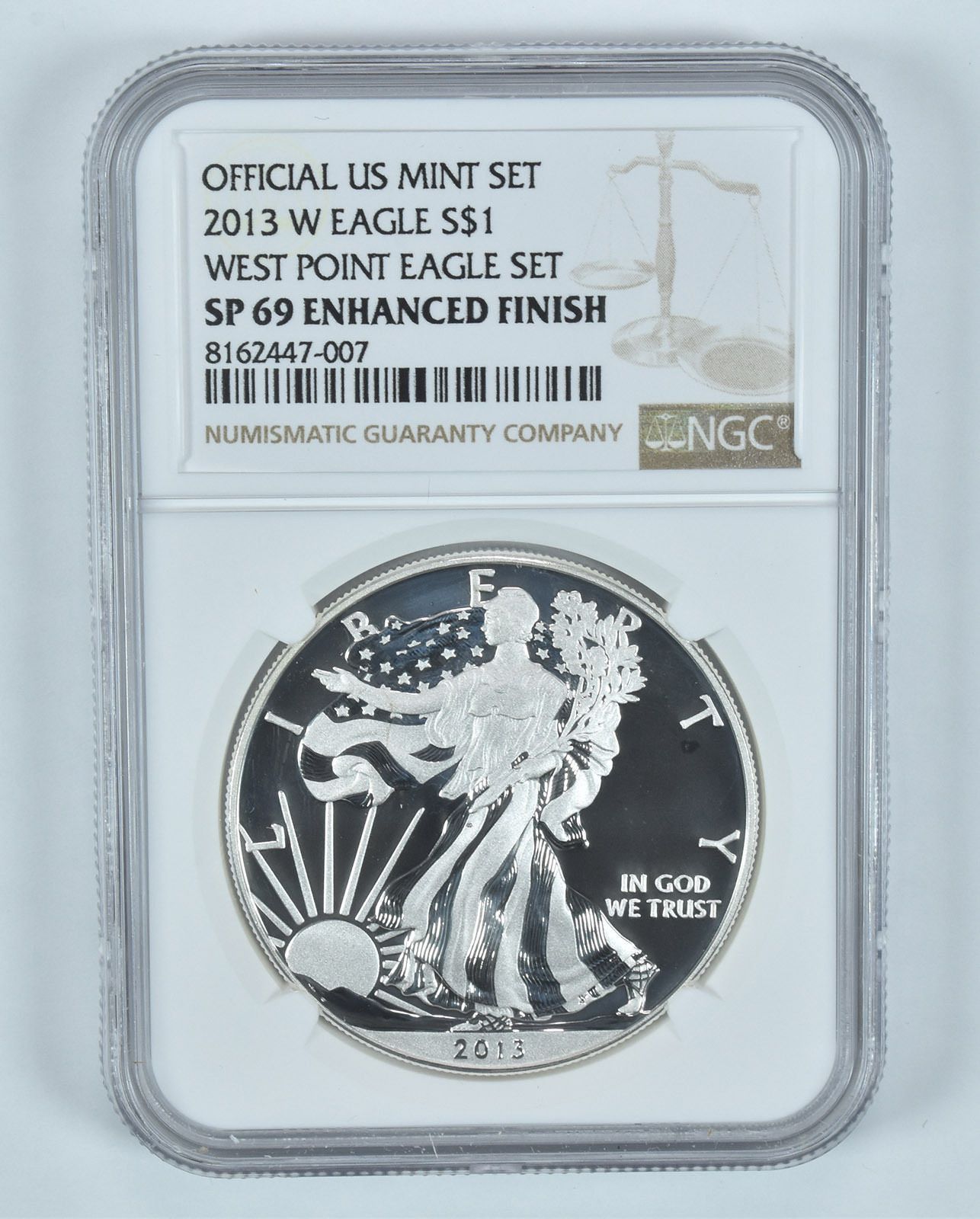2013W アメリカンシルバーイーグル ウェストポイントイーグルセット エンハンスドフィニッシュ SP69 NGC