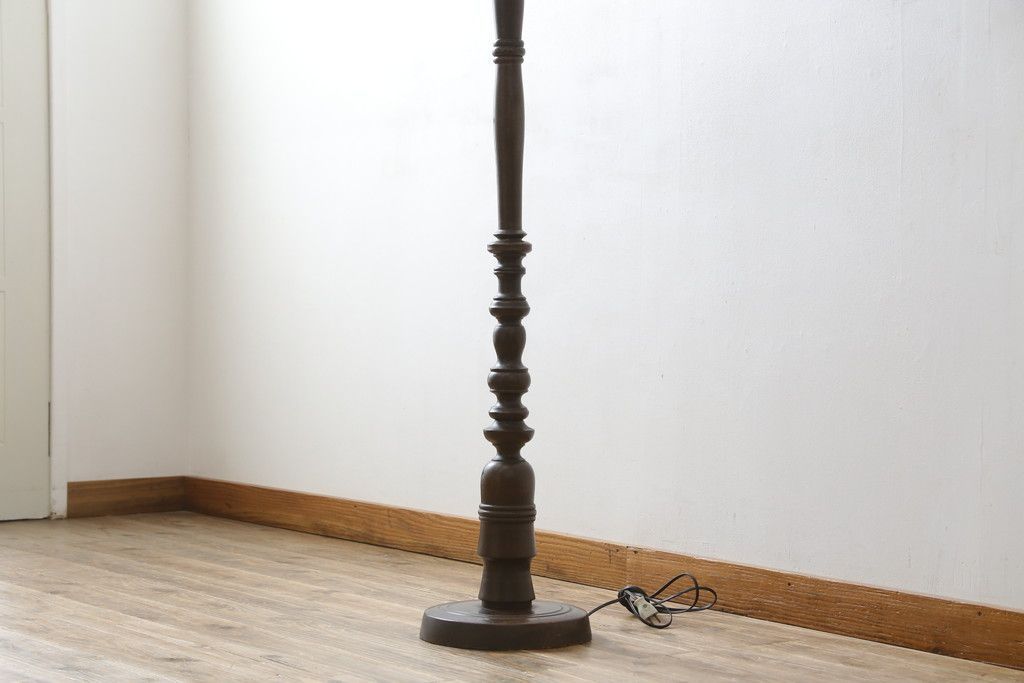 ☆事前問合せ必須☆ フロアスタンド 和製ビンテージ 大正ロマン 無垢材