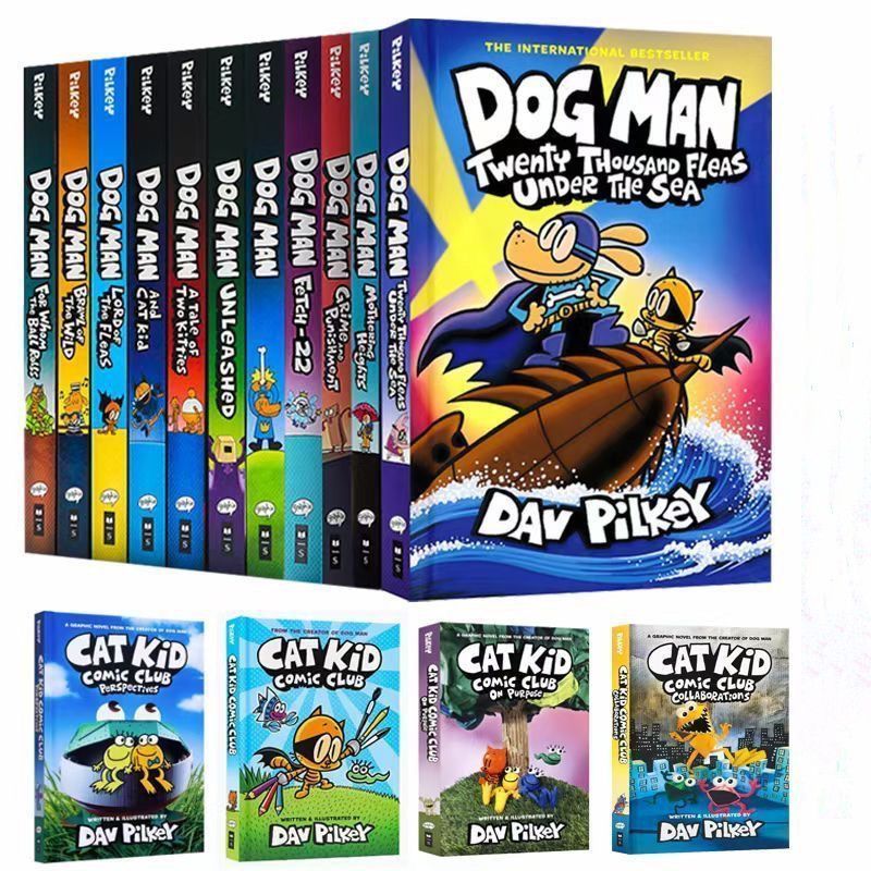 美品⭐︎ Dav Pilkey17冊DOGMAN ドッグマン　英語　マンガ　洋書 英語漫画ではじめよう ドッグマン・シリーズ Dog Man | 英語学習