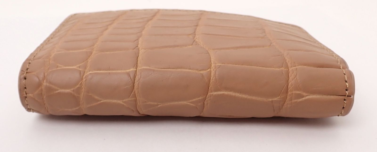 箱付き 定価12万 新品 ヘンローン クロコ クロコダイル カードケース ベージュ 鰐革 クロコ 名刺入れ 箱付き 定価12万 新品 ヘンローン クロコ クロコダイル カードケース