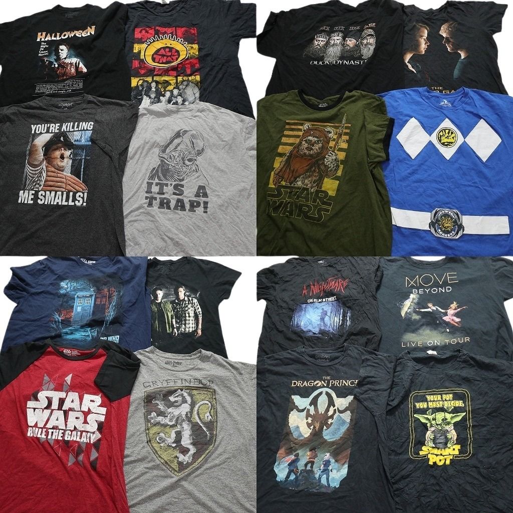 古着卸 映画 ドラマ 半袖Tシャツ 16枚セット メンズ XL |2XL サンドロット ハロウィン ドラゴンプリンス 古着 NA9030