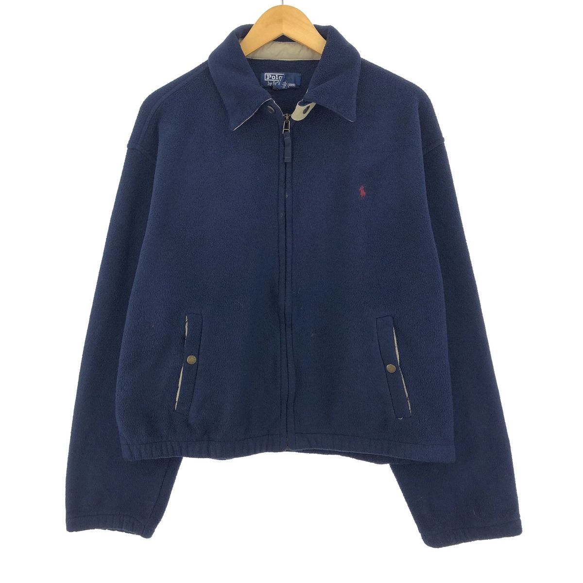 古着 ラルフローレン Ralph Lauren POLO by Ralph Lauren スイングトップタイプ 襟付き フリースジャケット メンズL/eaa405302