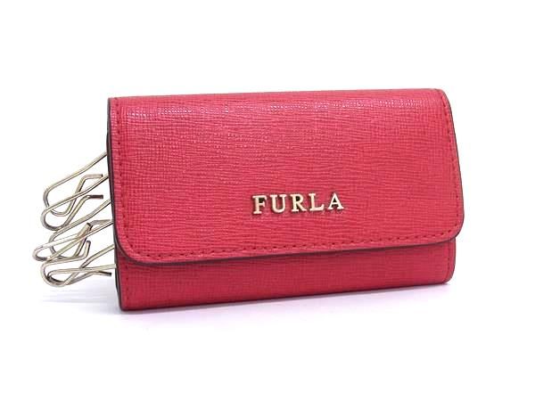 ■美品■ FURLA フルラ レザー  6連 キーケース 鍵入れ レディース レッド系 DJ2122
