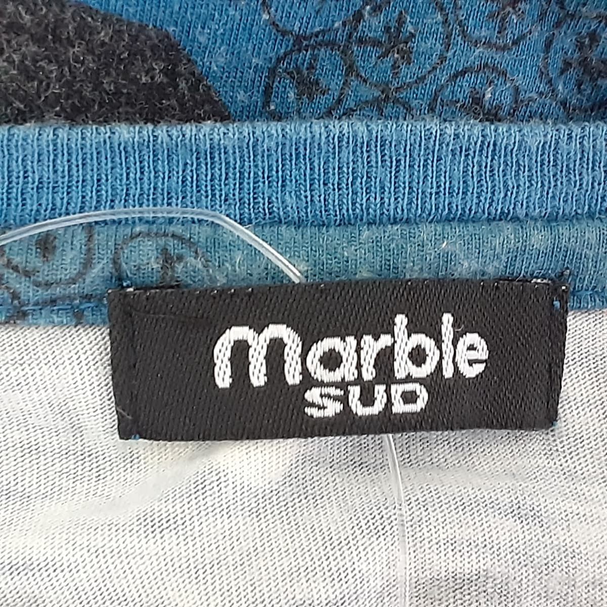 marble SUD(マーブルシュッド) ワンピース レディース美品  - ブルーグレー×白×マルチ 半袖/ロング