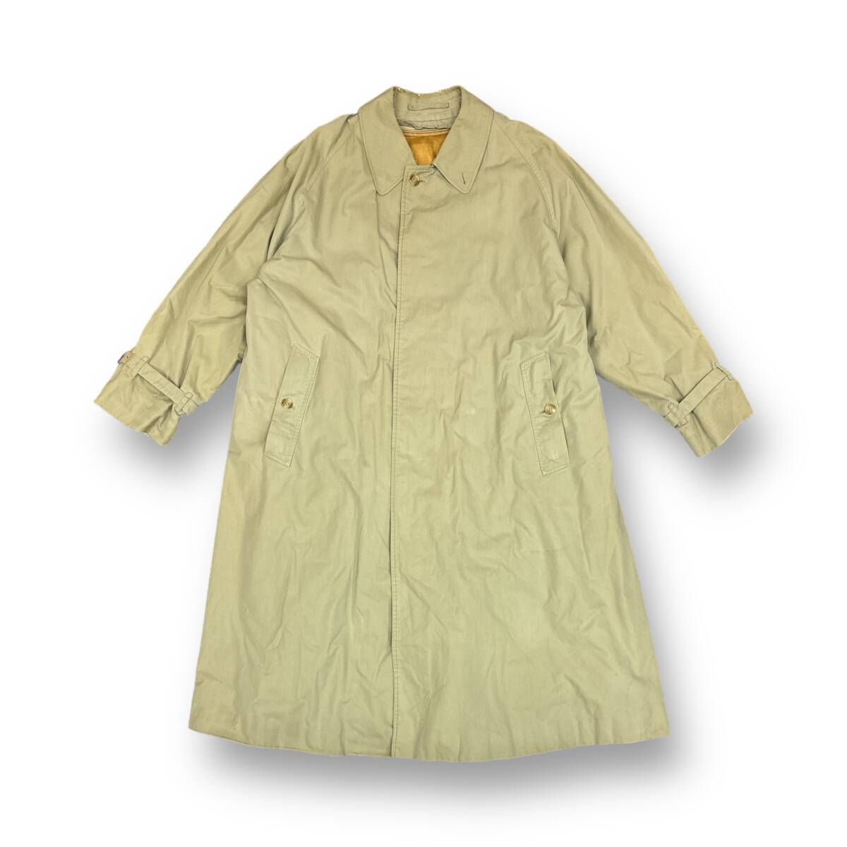 バーバリー　ヴィンテージ　コート　ステンカラー　スプリング BURBERRYS 70年代 一枚袖 ライナー付き ステンカラーコート C100