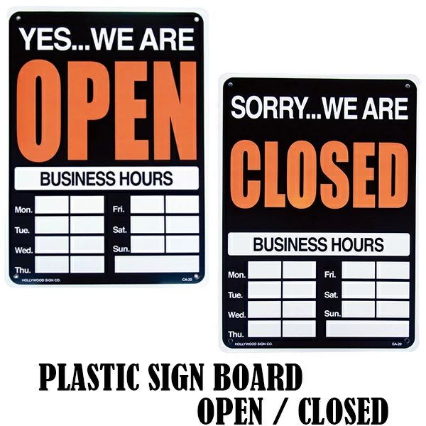 プラスチック メッセージ サインボード OPEN CLOSED メッセージサイン