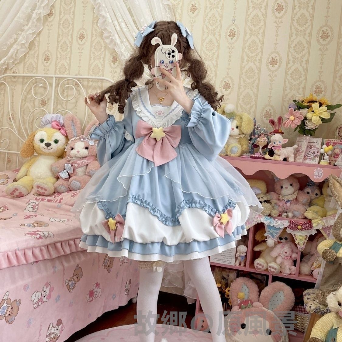 水色 ロリータ ワンピース ロリータ ロリィタ ワンピース ドレス