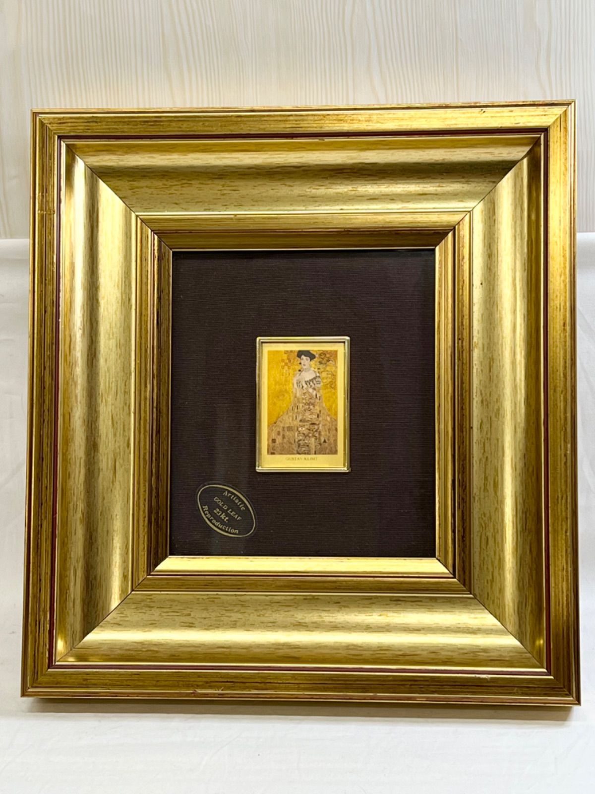 目玉商品 現地購入純金23KTグスタフ・クリムトイタリア製額 直径27.5cm