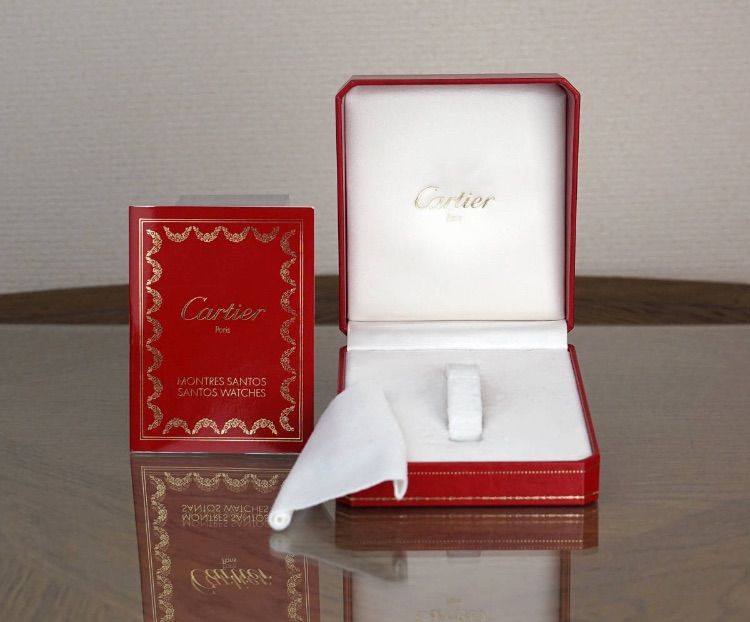 美品 カルティエ サントス ガルベ シルバー ブルーローマン SM Cartier ...