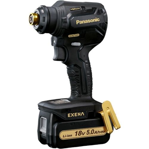 パナソニック Panasonic 14.4V|18V 充電ドリルドライバー EZ1DD2T1G エグゼナ|EXNA 色ブラック-ゴールド アクトツール富山店 SC