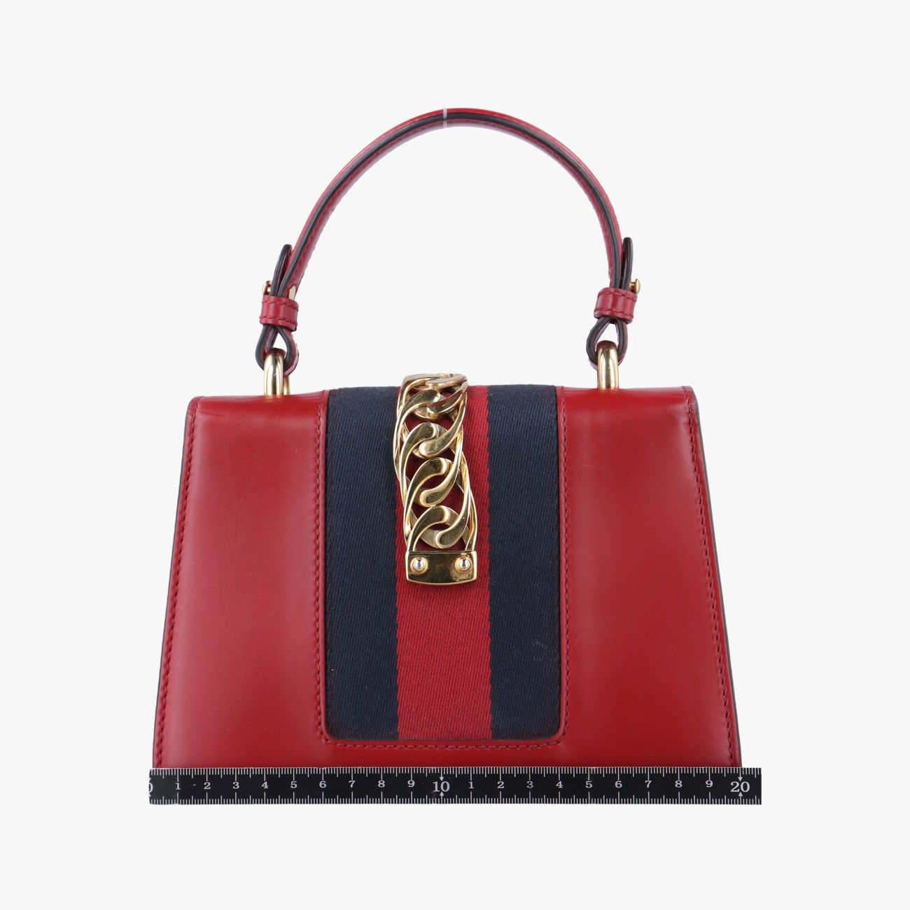 グッチGucciシルヴィ レッド×ネイビー レザー 470270 C024144899