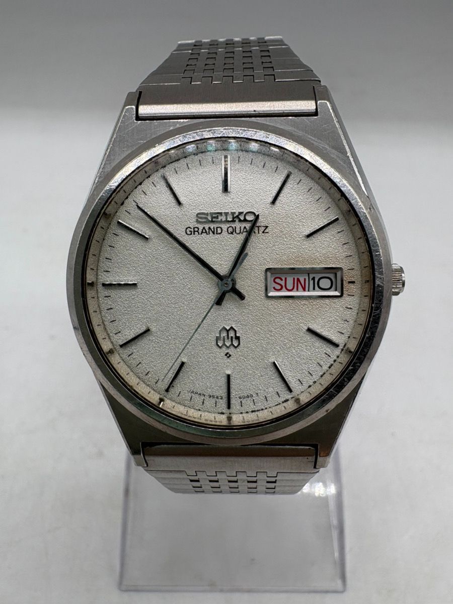 11595-094 ♪SEIKO セイコー GRAND QUARTZ グランドクォーツ 9943-8030 シルバー 雪目文字盤 GQ ヴィンテージ 1978年