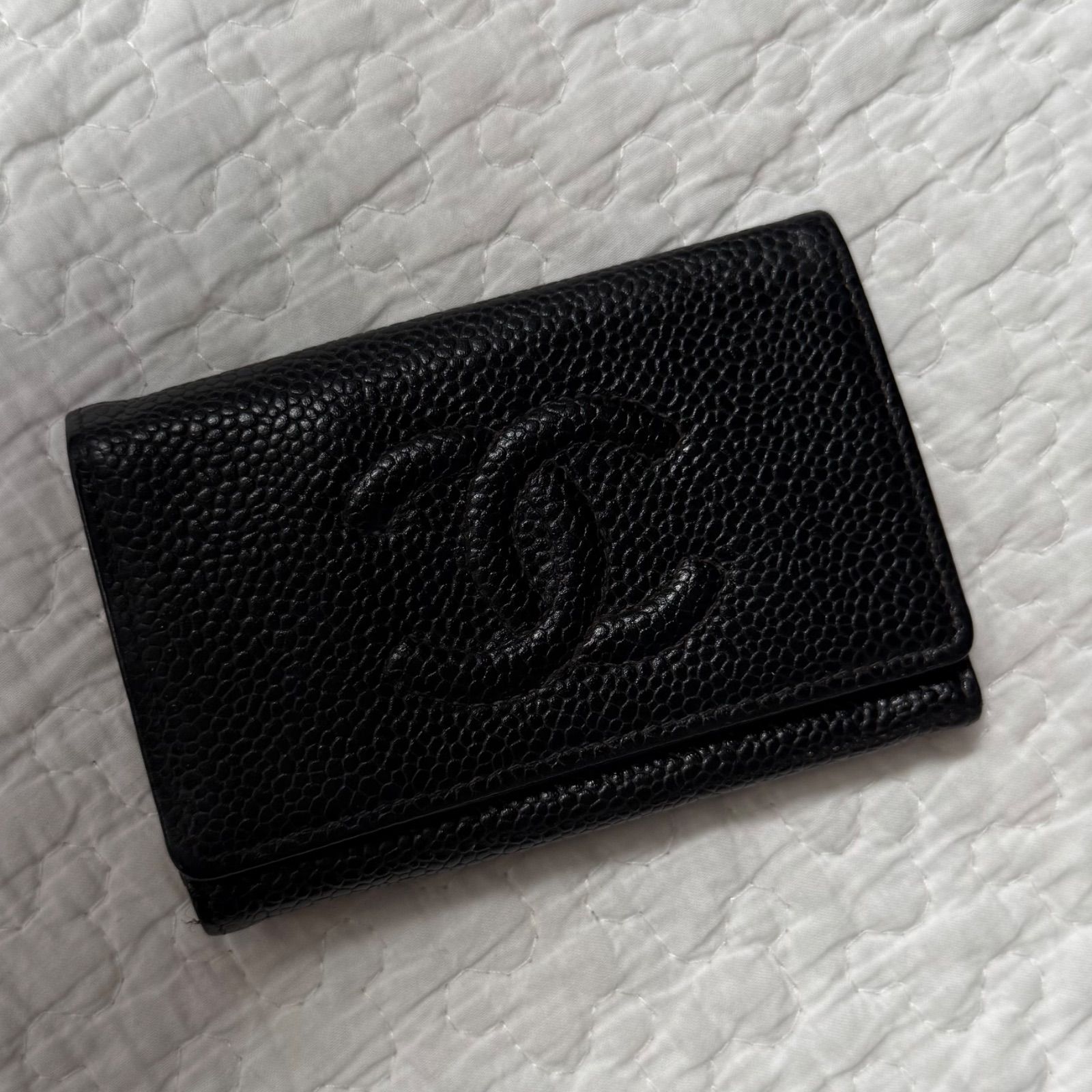 CHANEL シャネル キャビアスキン デカココ 6連キーケース ブラック 美品 CHANEL シャネル ブラック キャビアスキン 6連キーケース ココ