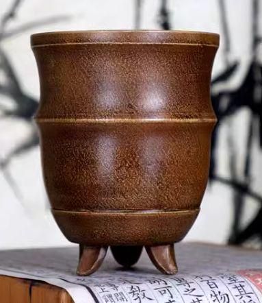 紫砂腰線三足金鐘の鉢 盆栽鉢 植木鉢 小品盆栽鉢 大品盆栽鉢