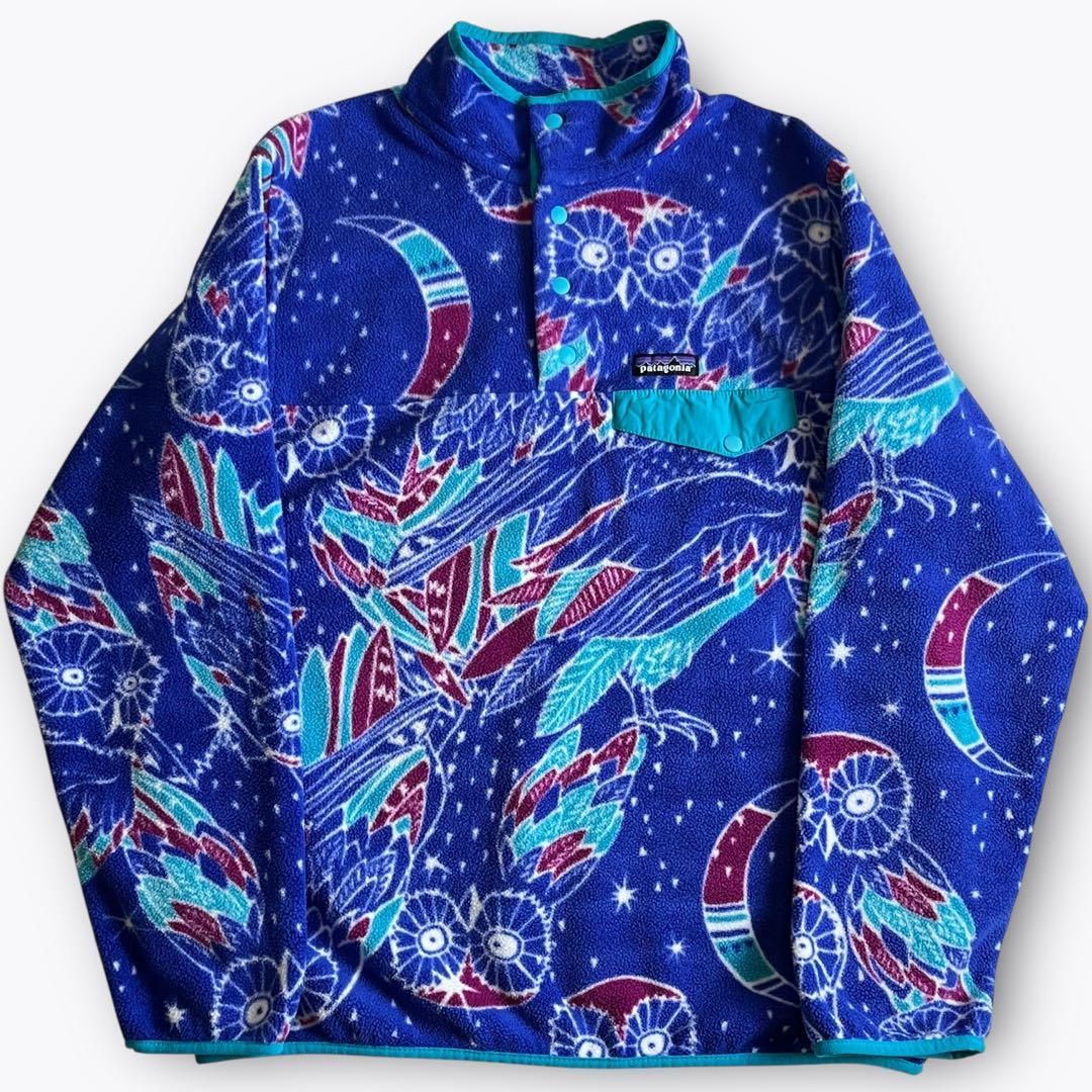 patagonia シンチラ スナップT フリース フクロウ柄 2000000019536