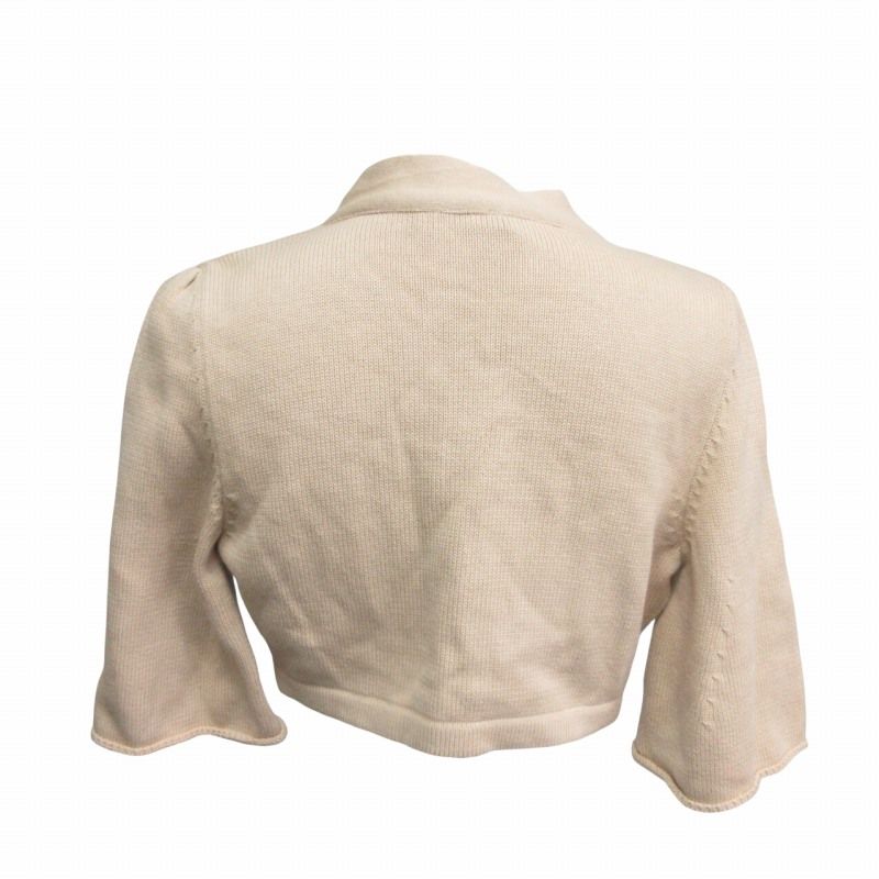 フォクシー FOXEY 美品 カーディガン ボレロ ニット 26022 半袖 リボン 