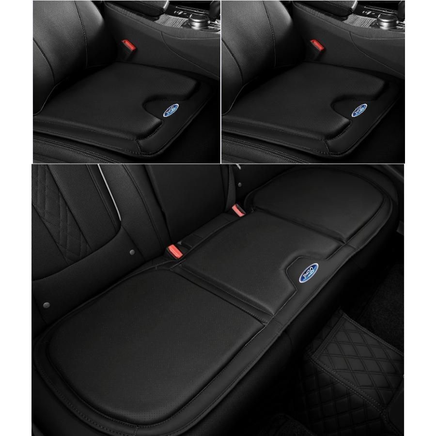 ◆フォード FORD◆ブラック◆シートクッション カーシートカバー 座布団2点 車の後席1点 座席クッション 車用シート保護 滑り止め ナッパレザー 672