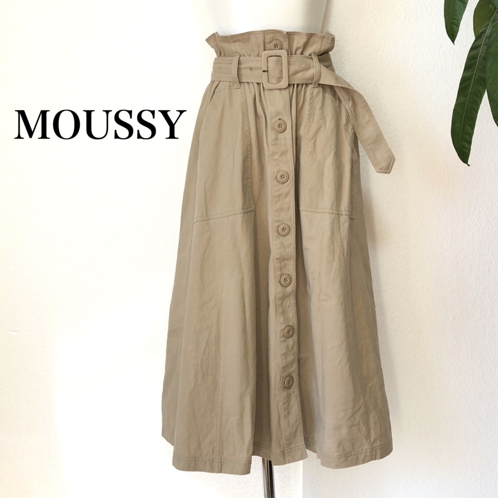 MOUSSY マウジー ダメージデニムスカート - ミニスカート