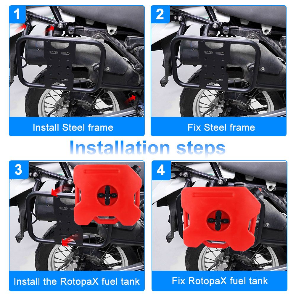 バイク 二輪サドルバッグブラケットサポートラック 互換品用 カワサキ KLR 650 KLR650 KLR-650 2008-2018 パニアラック サイドキャリア