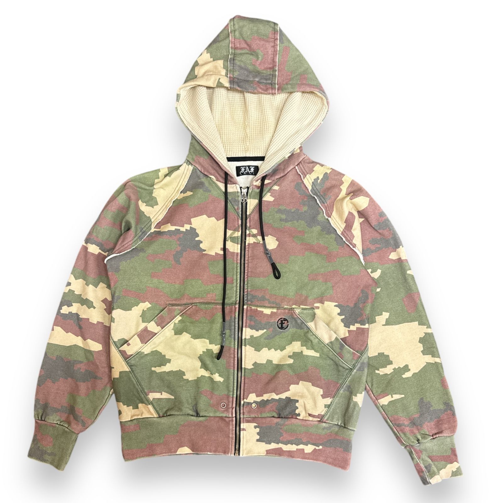 FAF (FAKE AS FLOWERS) 24SS AGED ZIP UP HOODIE エイジドジップアップ 