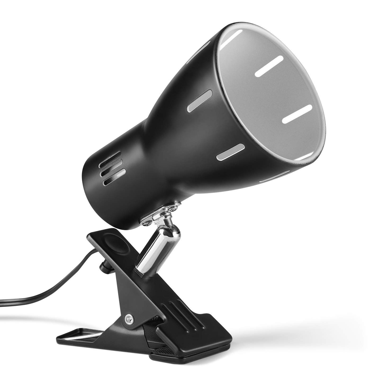 角度調整 間接照明 インテリア寝室照明 クリップ コード長1.6 m金属製 電気スタンド E 26電球別売 スポットライト 黑 26クリップライトANZENSHI