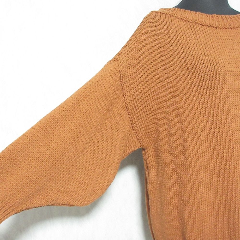 美品 L'Appartement アパルトモン TWINS FLORENCE コットンリネン 2WAY ニット ブラウン テラコッタ レディース 古着 中古 美品 L'Appartement アパルトモン TWINS FLORENCE コットン