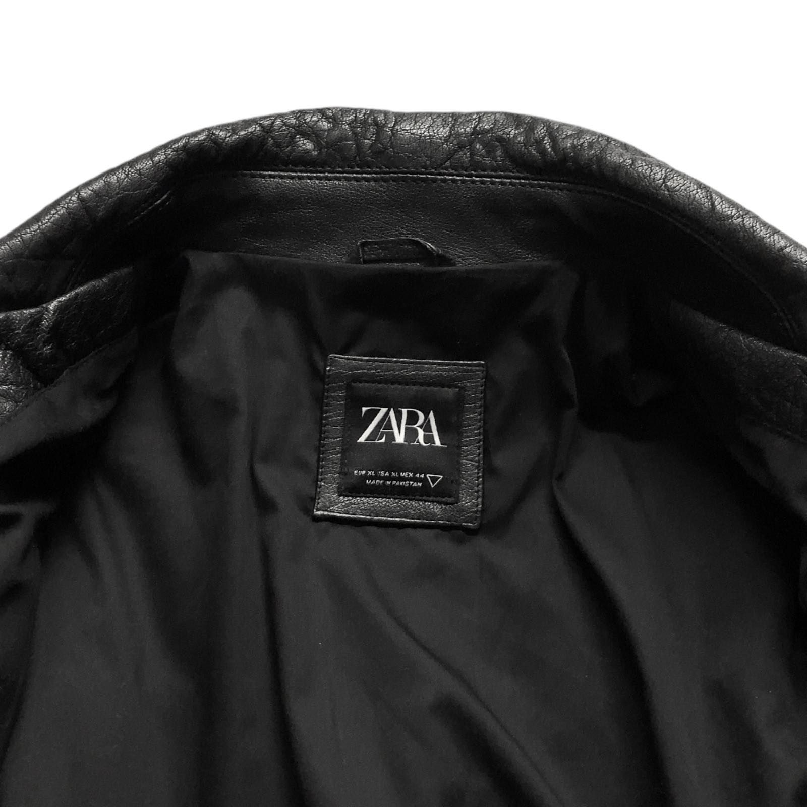 美品】ZARA ザラ ダブルライダースジャケット バッファロー レザー 水