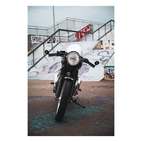 最終コムデ MOTONE CUSTOMS モートーンカスタムズ スクリーン MICROBLADE アルミ ポリッシュ Bonneville T100|T120 16-24 MTE146 2635336