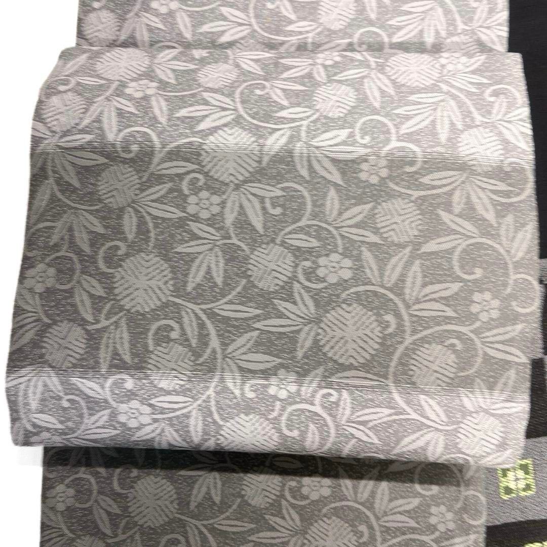 未着用　袋帯　リバーシブル　岡文織物　西陣織　唐花模様　市松模様　052a p 未着用 袋帯 リバーシブル 岡文織物 西陣織 唐花模様 市松模様