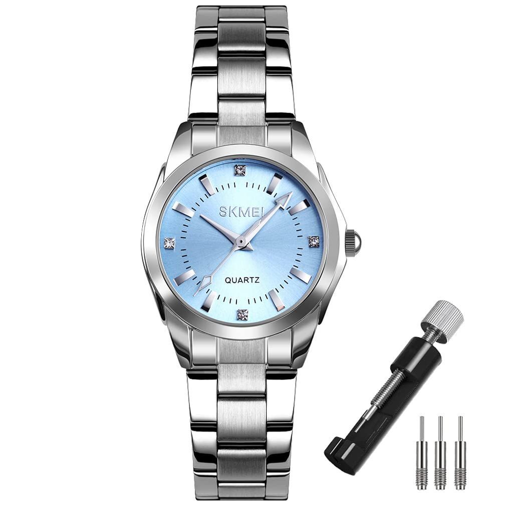 腕時計 レディース おしゃれ シルバー ステンレス 防水 ビジネス クラシック うで時計 れでいーす アナログ クオーツ ブランド カジュアル シンプル  女性用 時計 高級 プレゼント ブルー Watch for Women - メルカリ