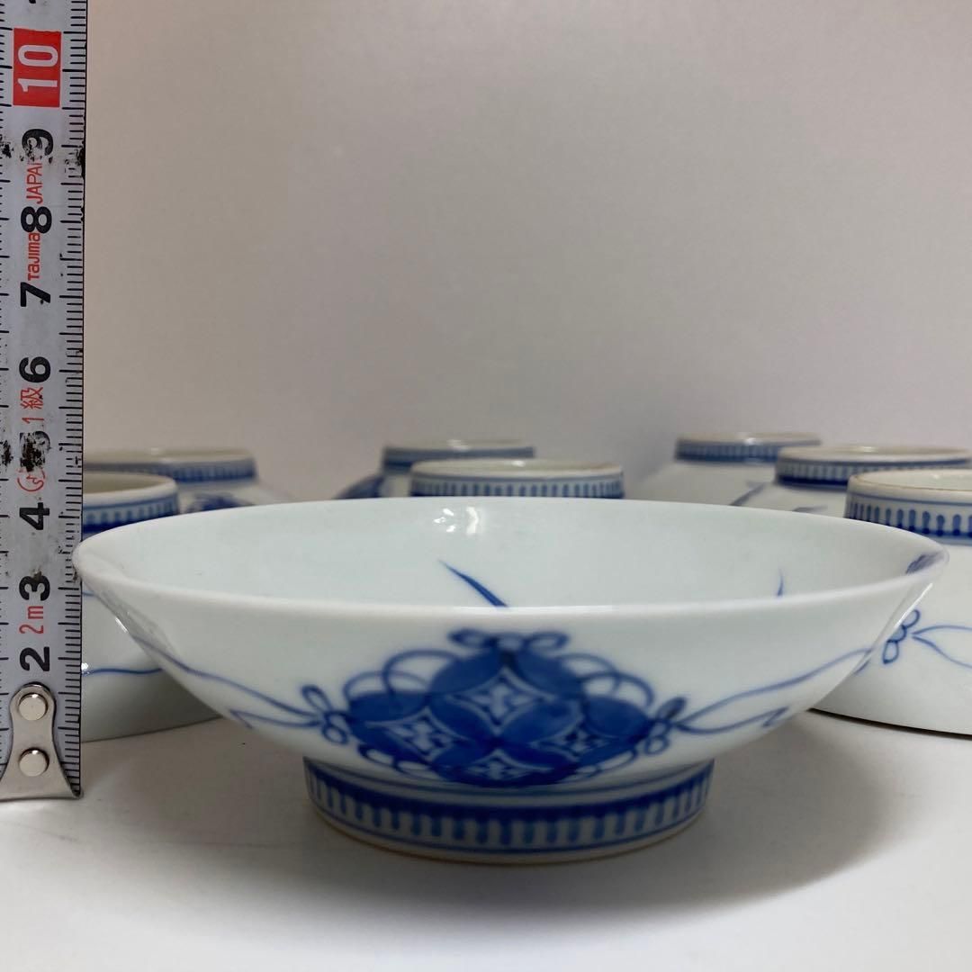 染付中皿8枚 直径11.7㎝