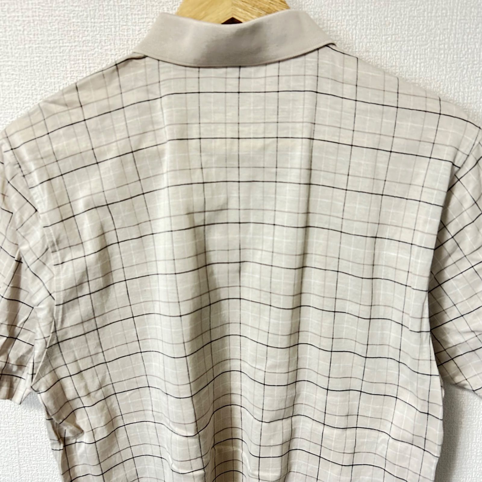 w^)b BURBERRY バーバリー 半袖ポロシャツ チェック柄 コットン 綿100