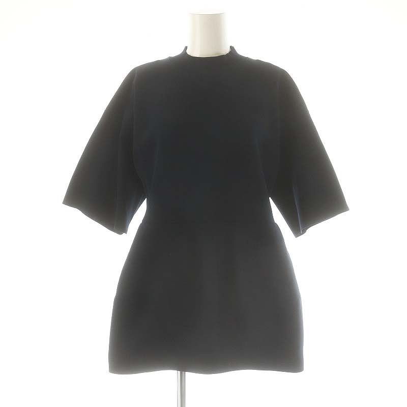 エンフォルド ENFOLD 23AW SOLID-PEPLUM PULLOVER プルオーバー カットソー 38 M 紺 ネイビー |SY OS