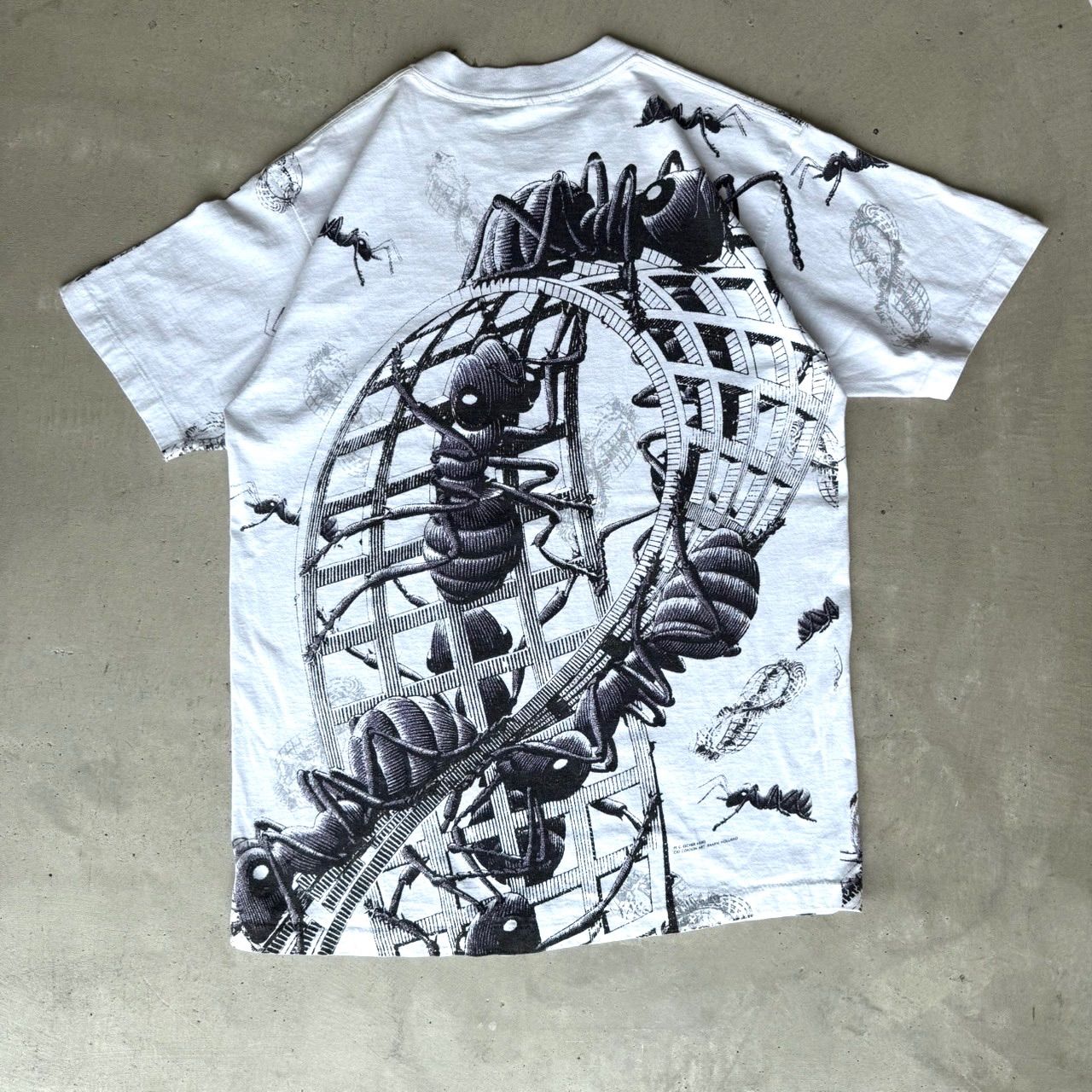 M.C. escher エッシャー 蟻 ant tシャツ 総柄 ANDAZIAアートt