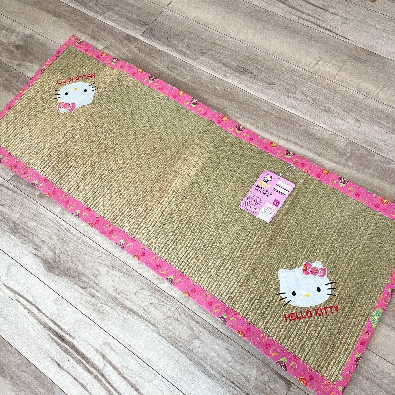 Sanrio Hello Kitty サンリオ ハローキティ い草 キッチンマット ござ