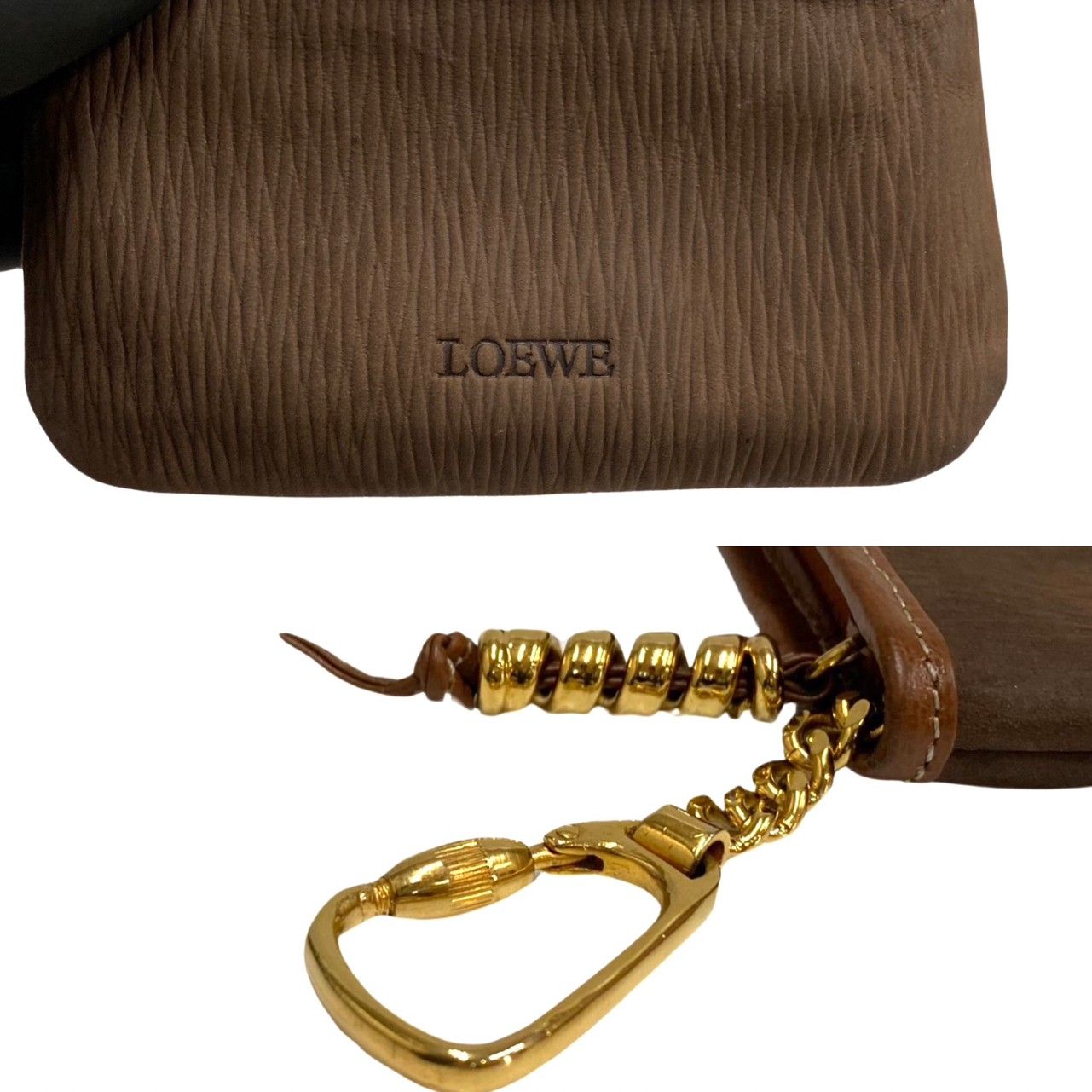 美品！LOEWE ロエベ コインケース 小銭入れ 財布 ブラウン 革 レザー 