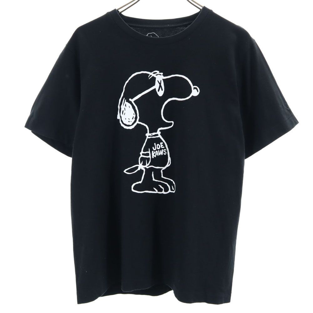 ユニクロ × カウズ × ピーナッツ コラボ 半袖 Tシャツ L 黒